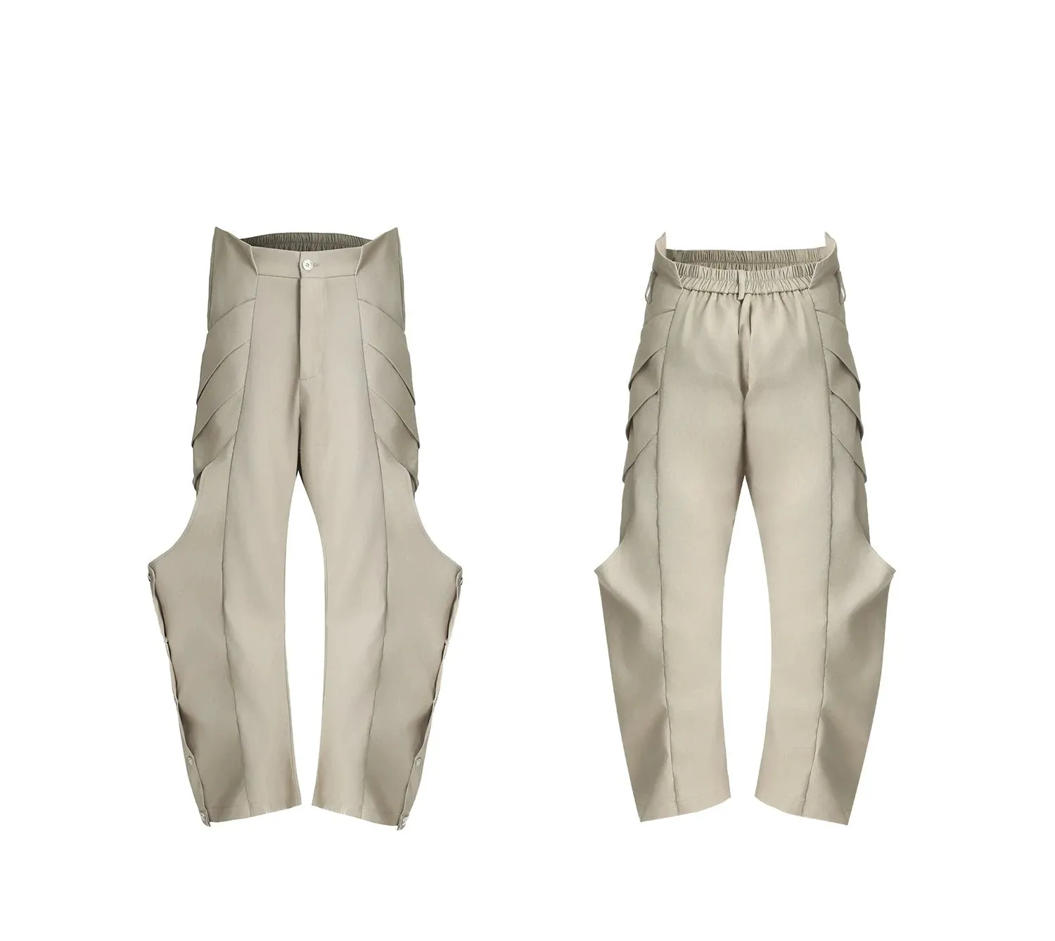 【24s Dec.】Shaped Niche Structure Pleated Loose Casual Pants