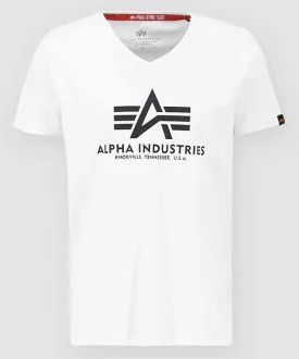 Alpha Industries Basic V-Neck T-Shirt, White