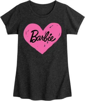 Barbie - Hand Painted Heart - Toddler and Youth Girls Raglan Graphic T-Shirt