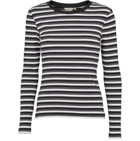 Basic Apperal Ludmilla LS Tee Wisper White/Black/Blackened Pearl 653