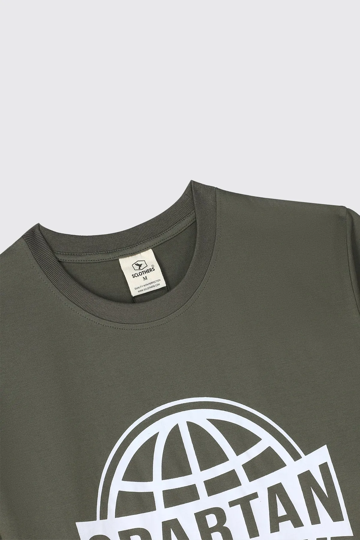 Basic Green Spartan Graphic T-Shirt - S23 - MT0308R
