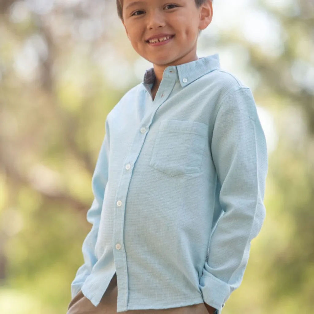 Boy Long Sleeve Sky Blue Shirt
