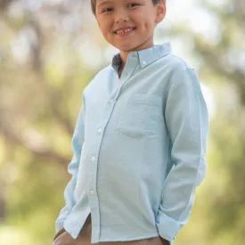 Boy Long Sleeve Sky Blue Shirt