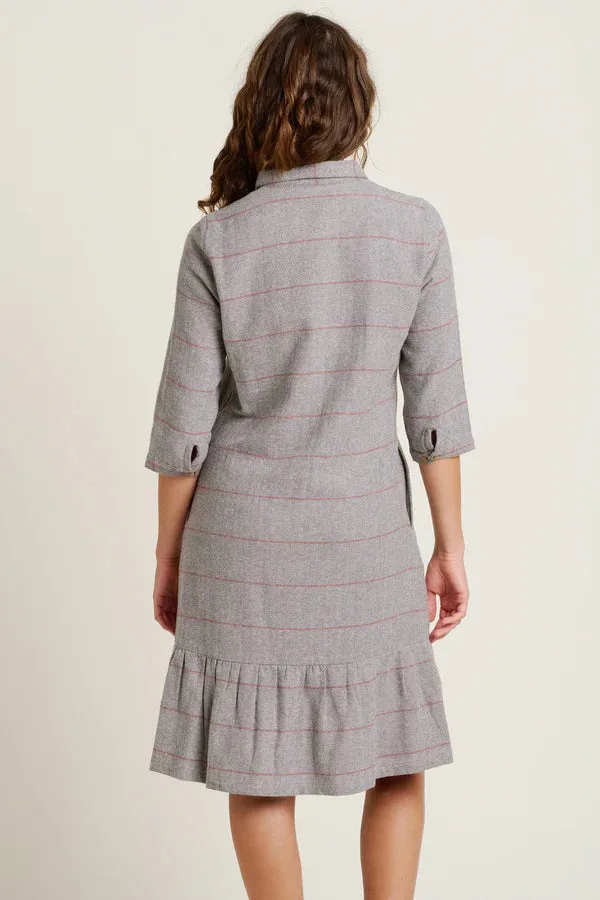 Brakeburn 14 Grey Westbourne Shirt Dress