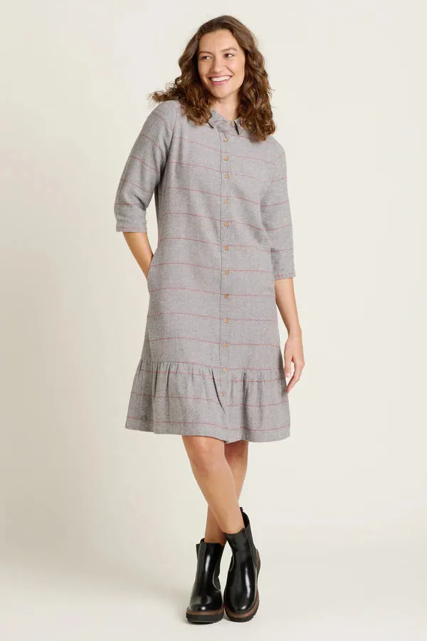 Brakeburn 14 Grey Westbourne Shirt Dress