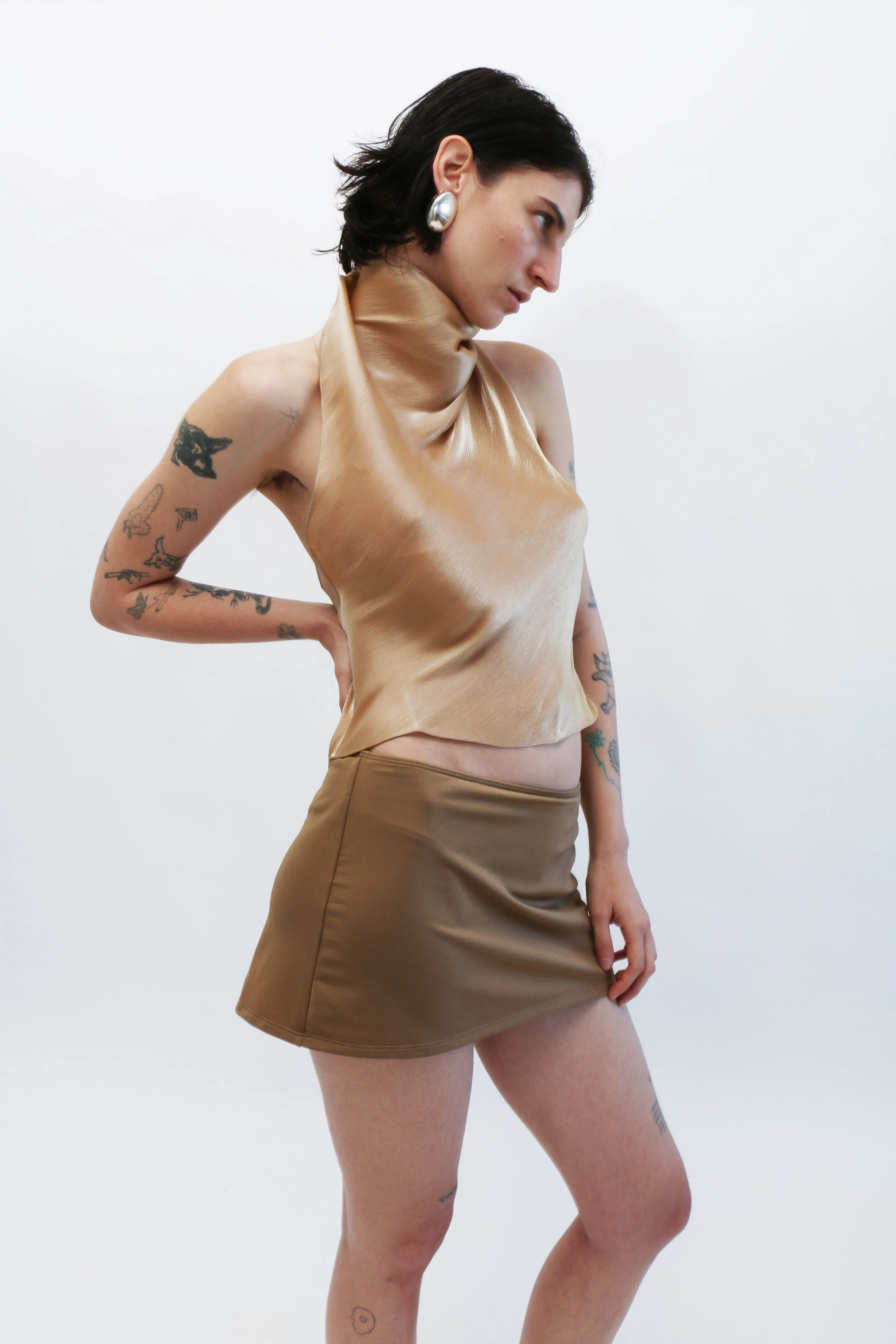 Caramel Low Halter Top