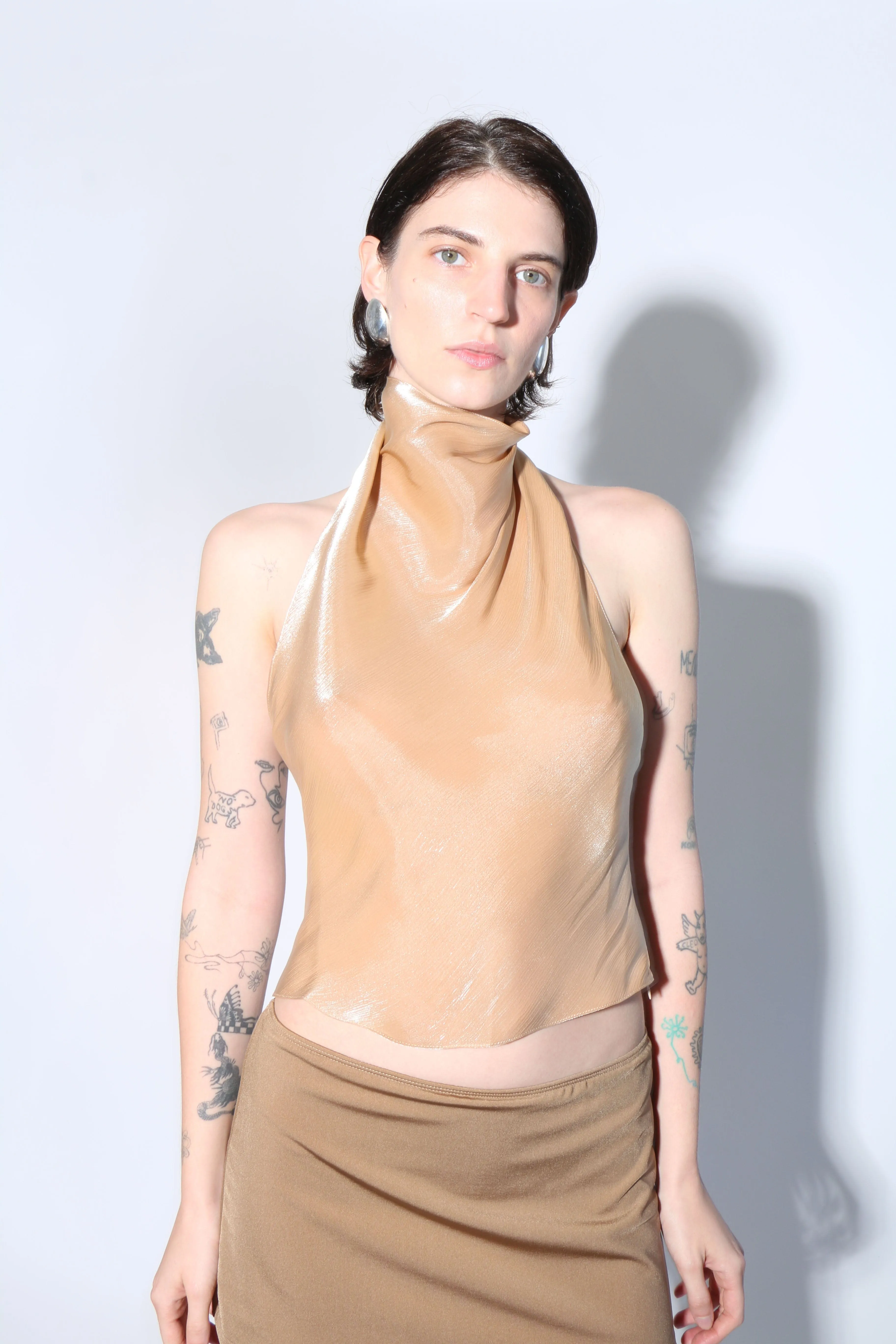 Caramel Low Halter Top