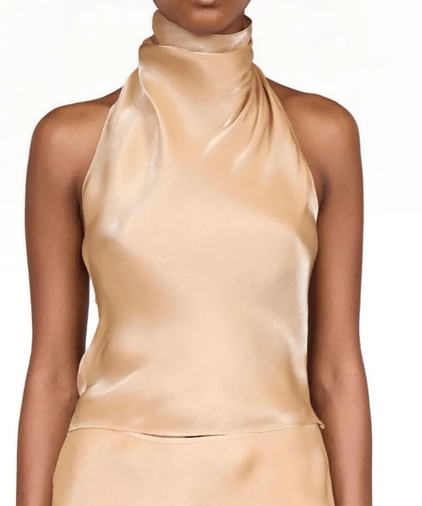 Caramel Low Halter Top