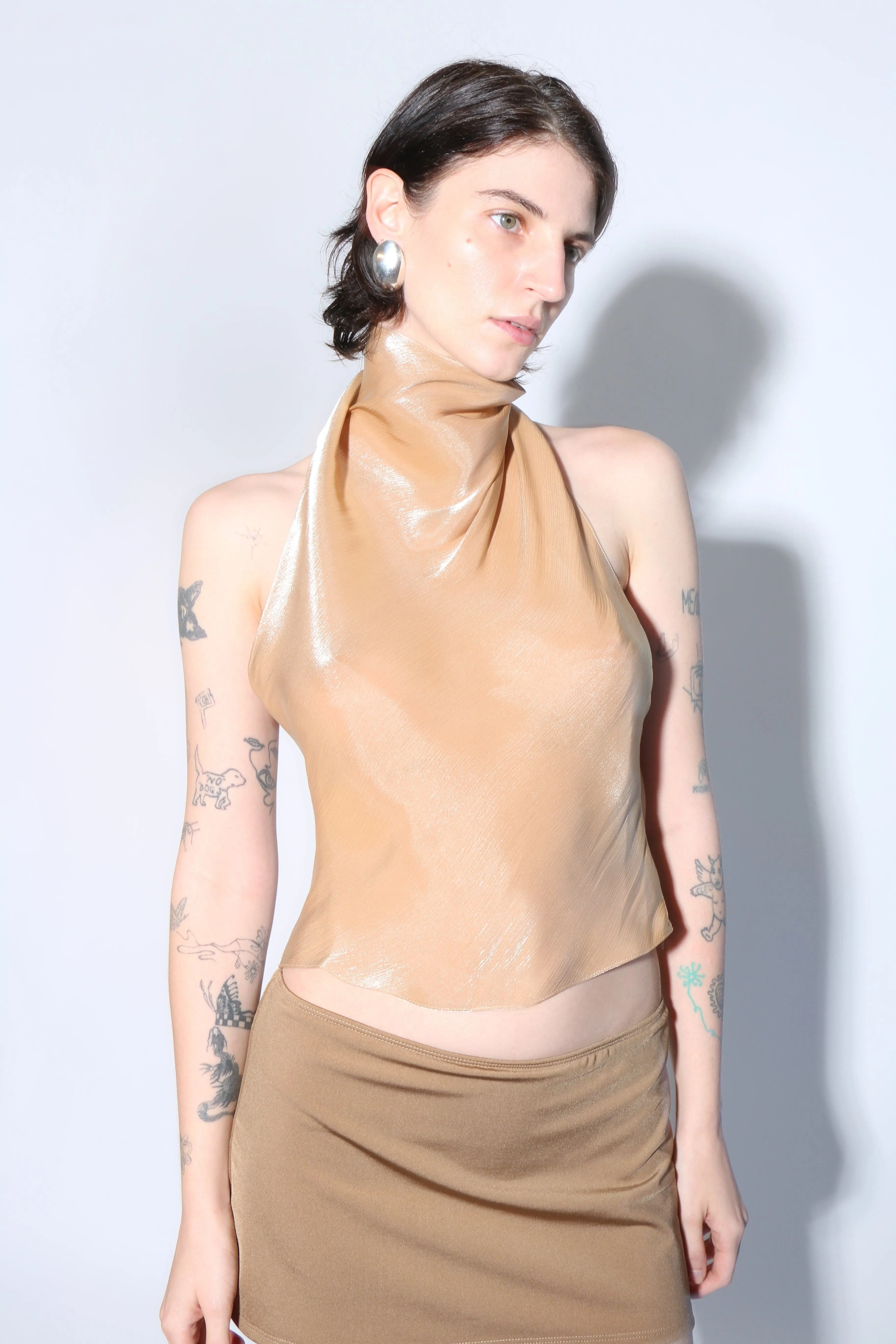 Caramel Low Halter Top