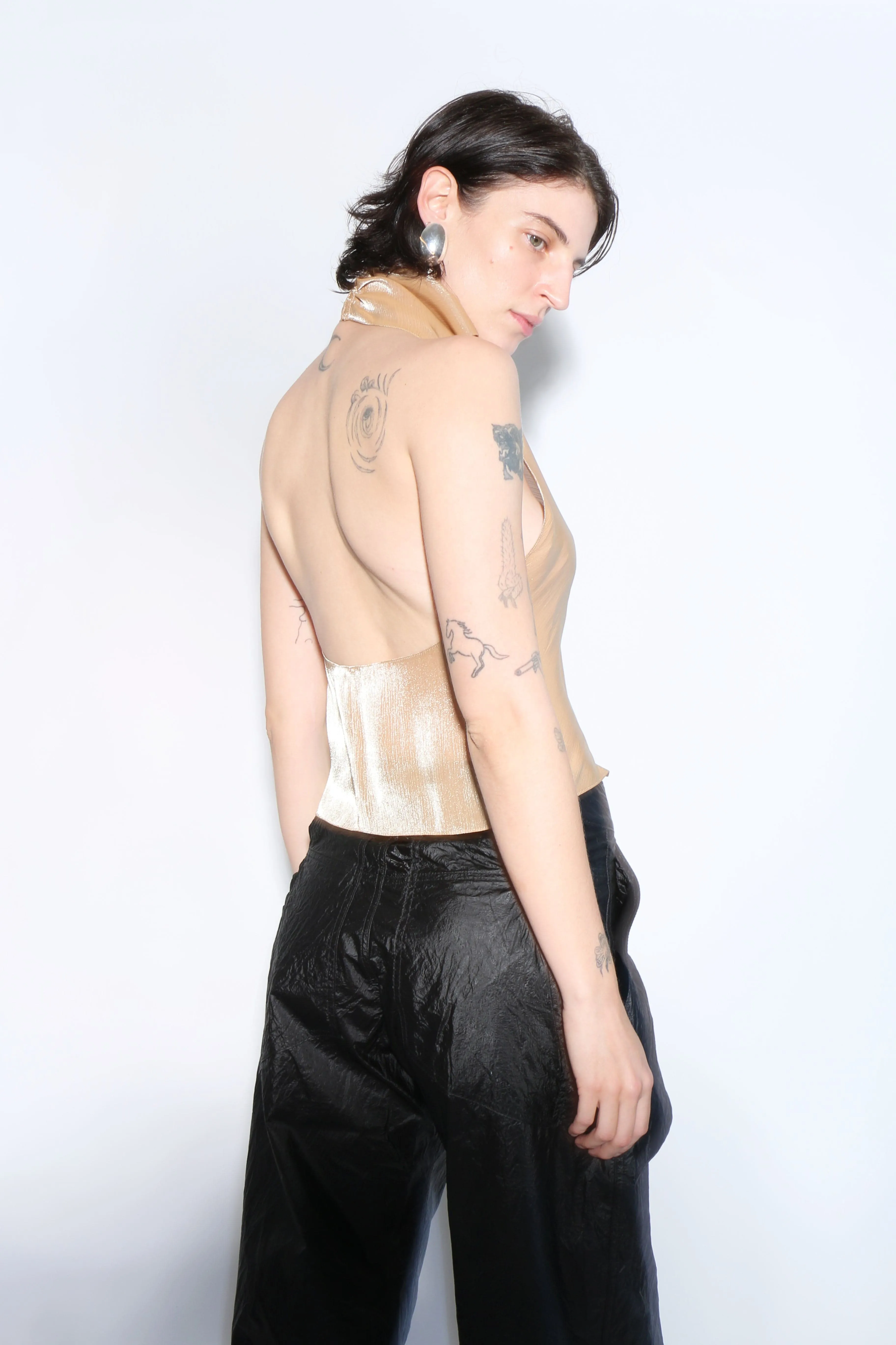 Caramel Low Halter Top
