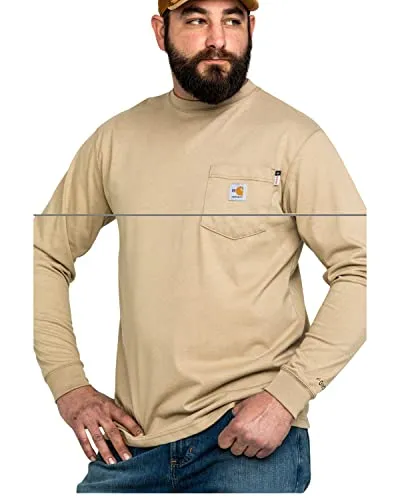 Carhartt 100235 Men's Flame Resistant Force Loose Fit Midweight Long-Sleeve Pocket T-Shirt