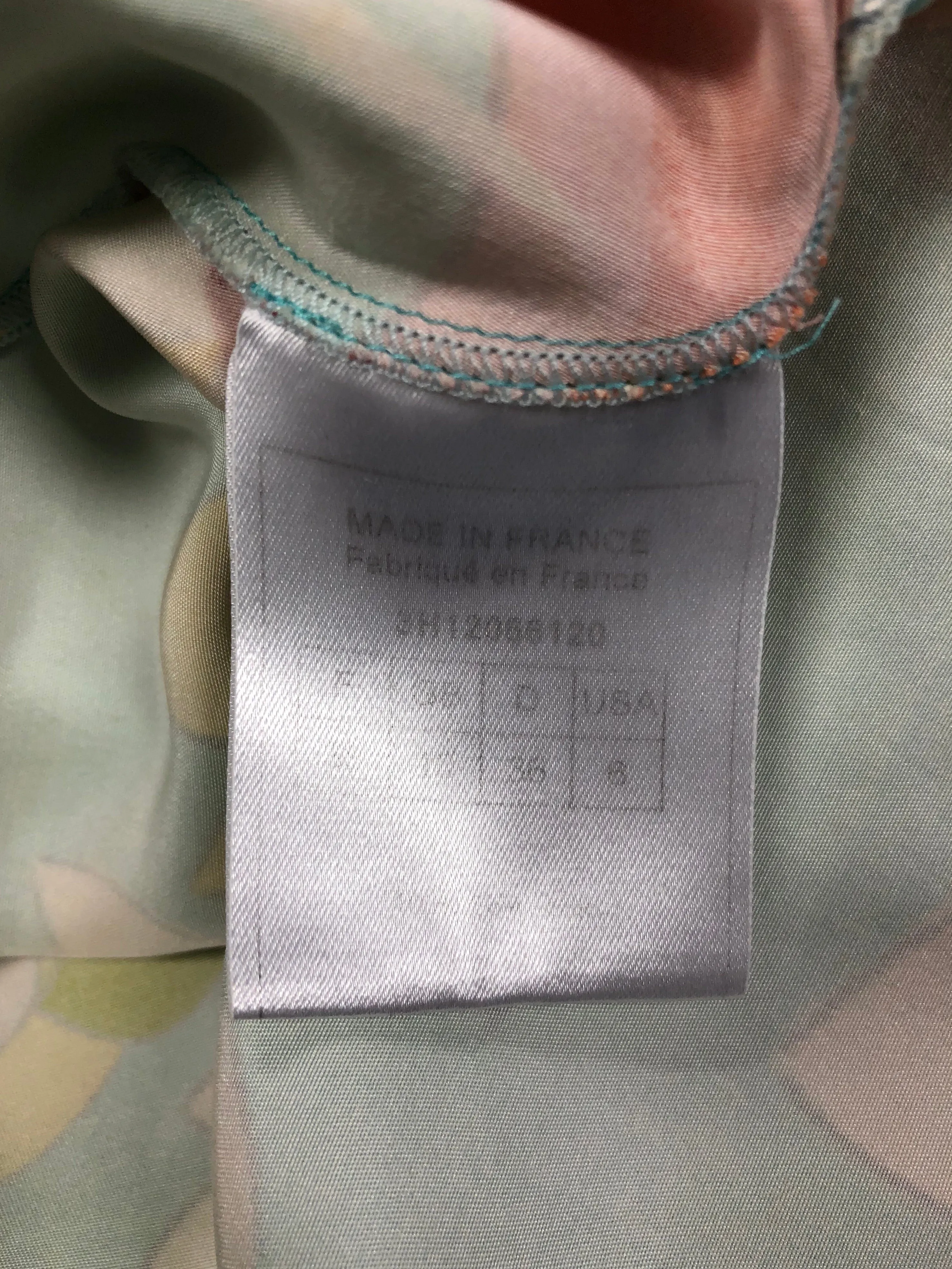 Christian Dior Boutique 2003 Asian print silk gown