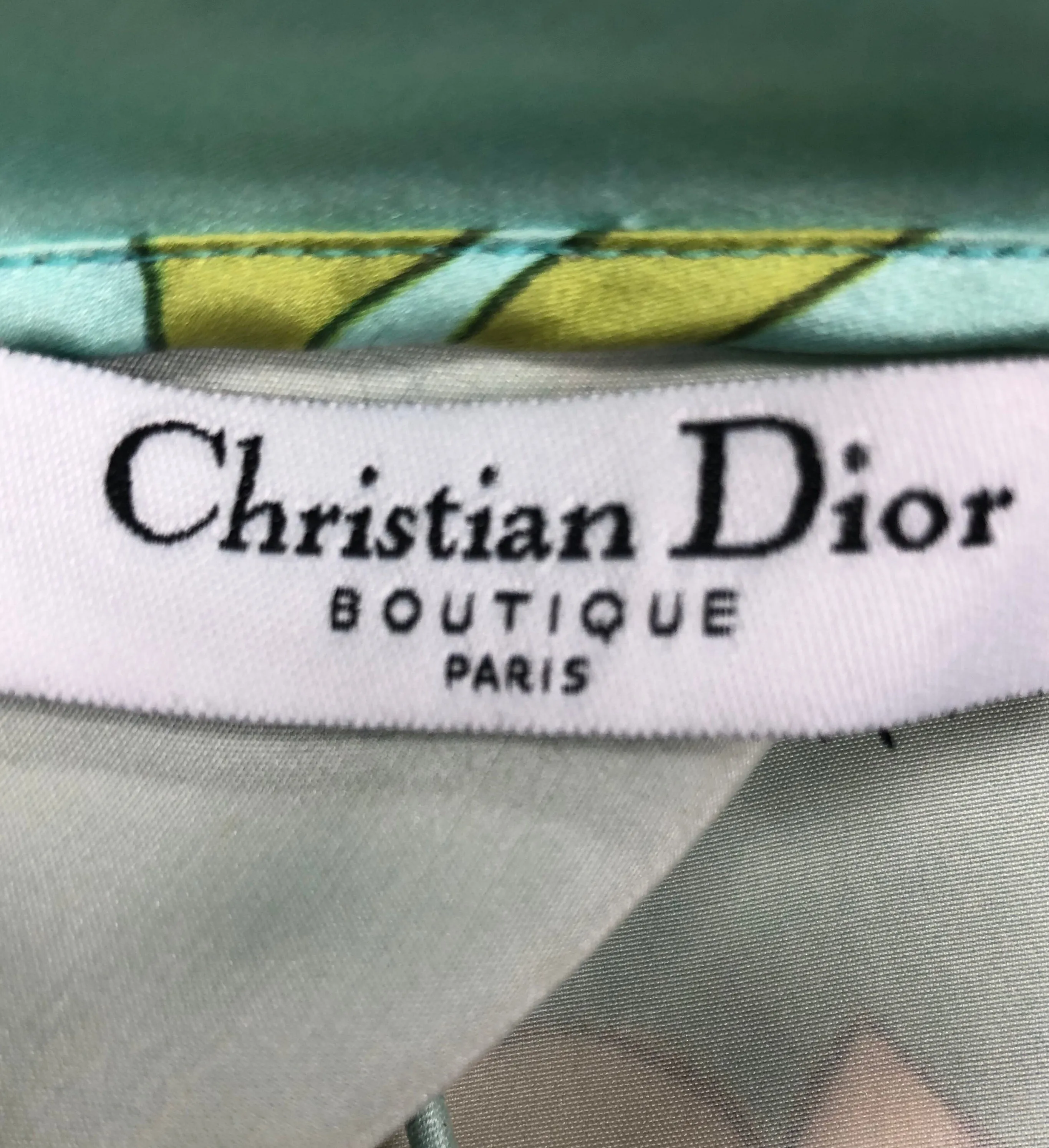 Christian Dior Boutique 2003 Asian print silk gown