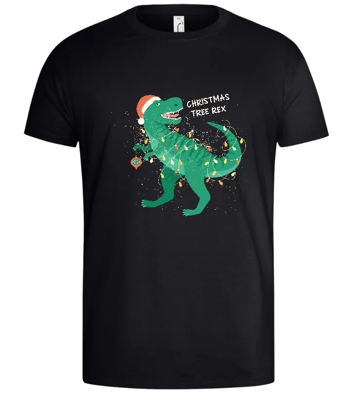 Christmas Tree Rex Design - Basic men's t-shirt
