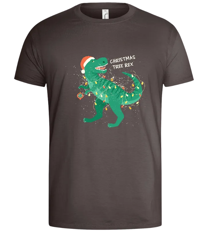 Christmas Tree Rex Design - Basic men's t-shirt
