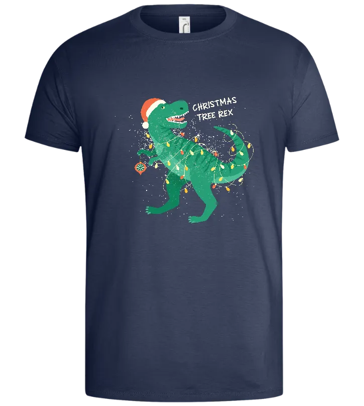 Christmas Tree Rex Design - Basic men's t-shirt