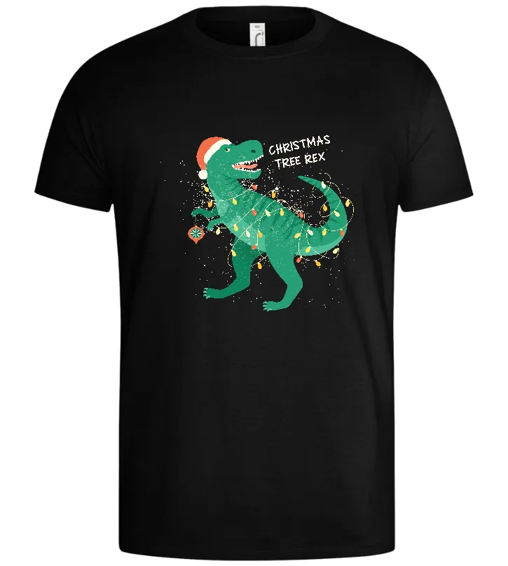 Christmas Tree Rex Design - Basic men's t-shirt