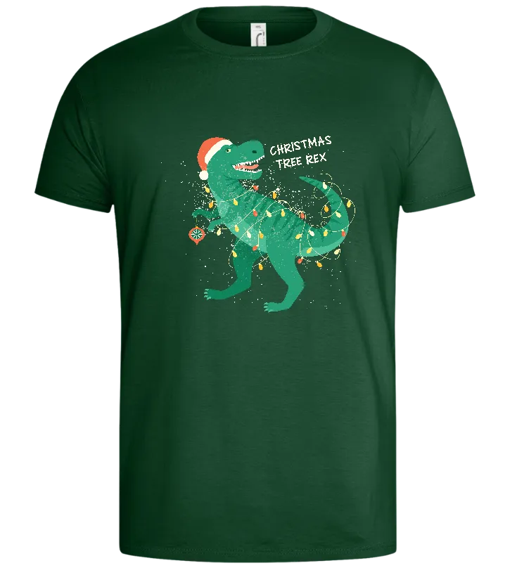 Christmas Tree Rex Design - Basic men's t-shirt