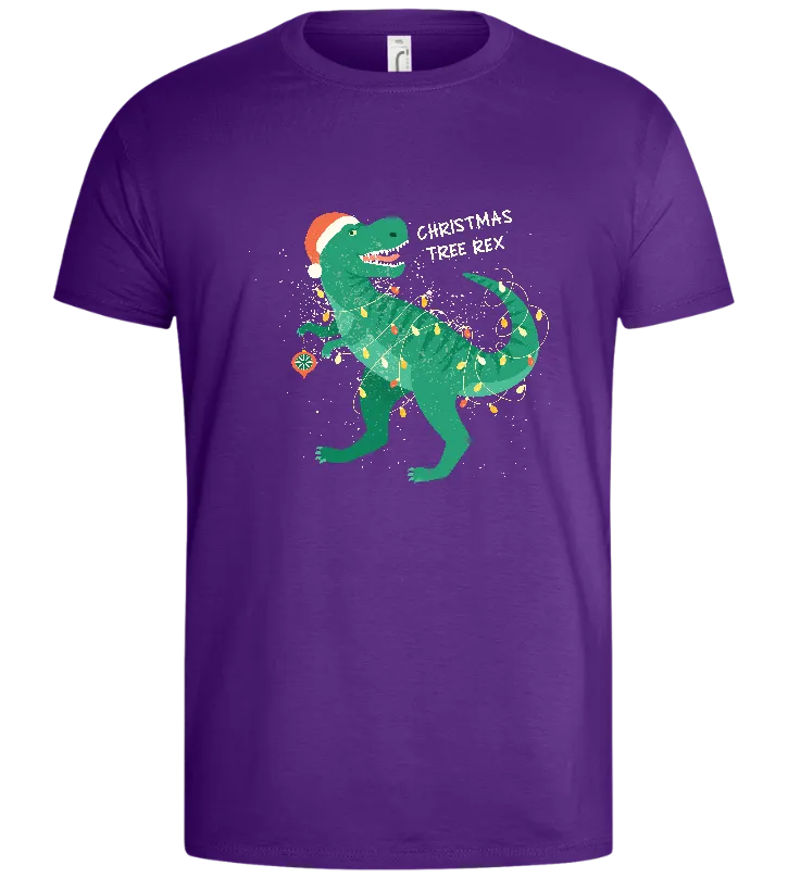 Christmas Tree Rex Design - Basic men's t-shirt