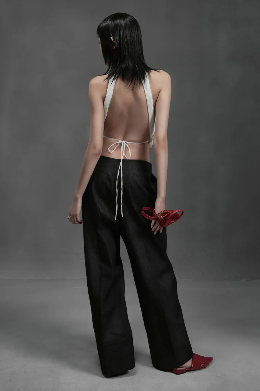 Chub Bodycon Backless Chiffon Top