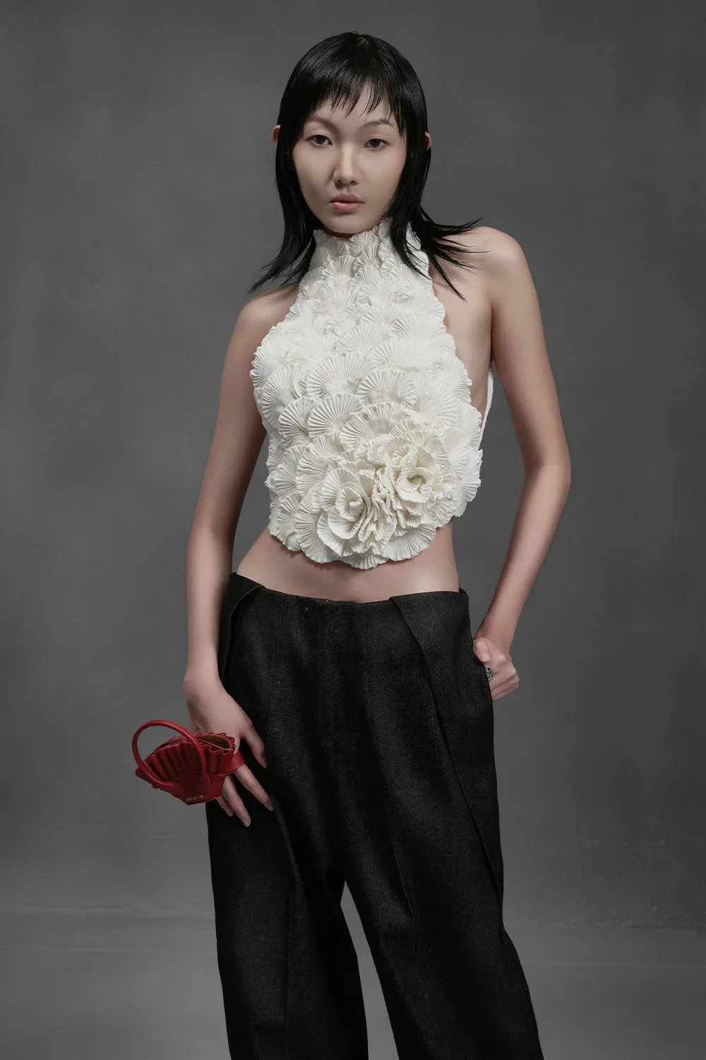 Chub Bodycon Backless Chiffon Top