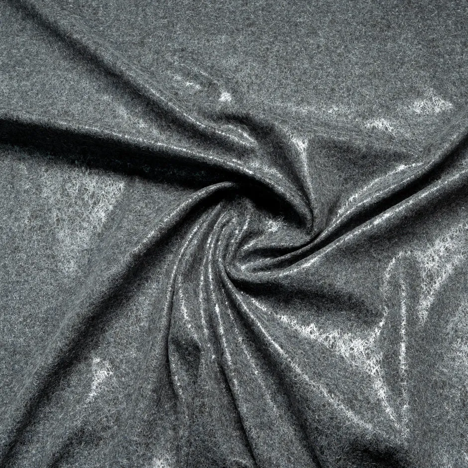 Cob Web Laminated Wool Blend Jersey