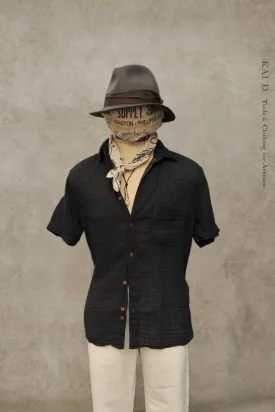 Crinkled Gauze Skid Row shirt - S, M, L (shorter version)