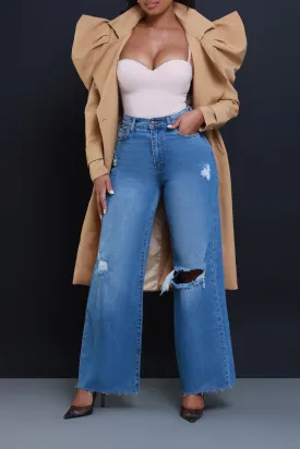 Cry Me A River Dramatic Longline Trenchcoat - Khaki
