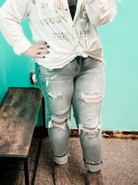 Danica Judy Blue Bleach Boyfriend Jean