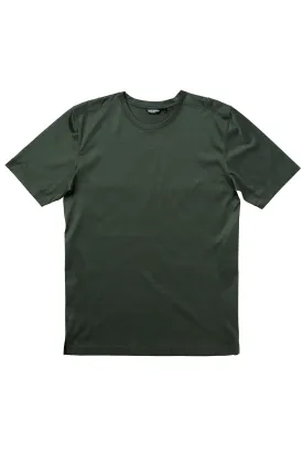 David August Mercerized Cotton T-Shirt Crew Neck Olive