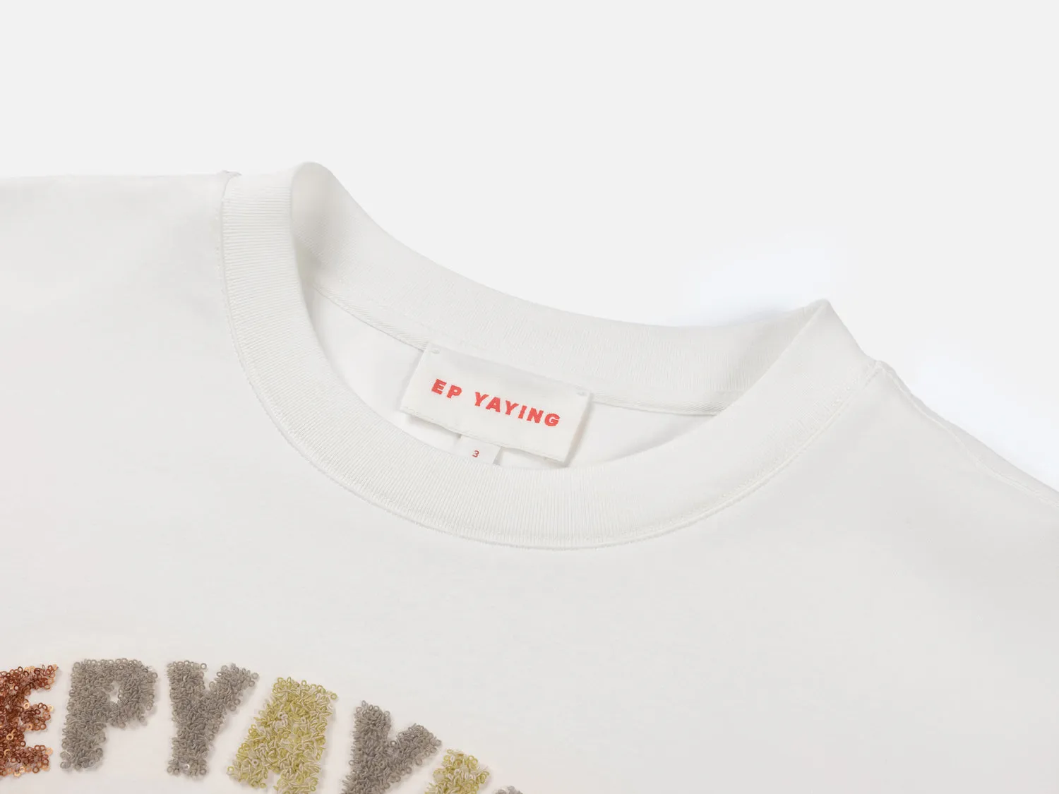EP YAYING White Loose Short-sleeve T-shirt