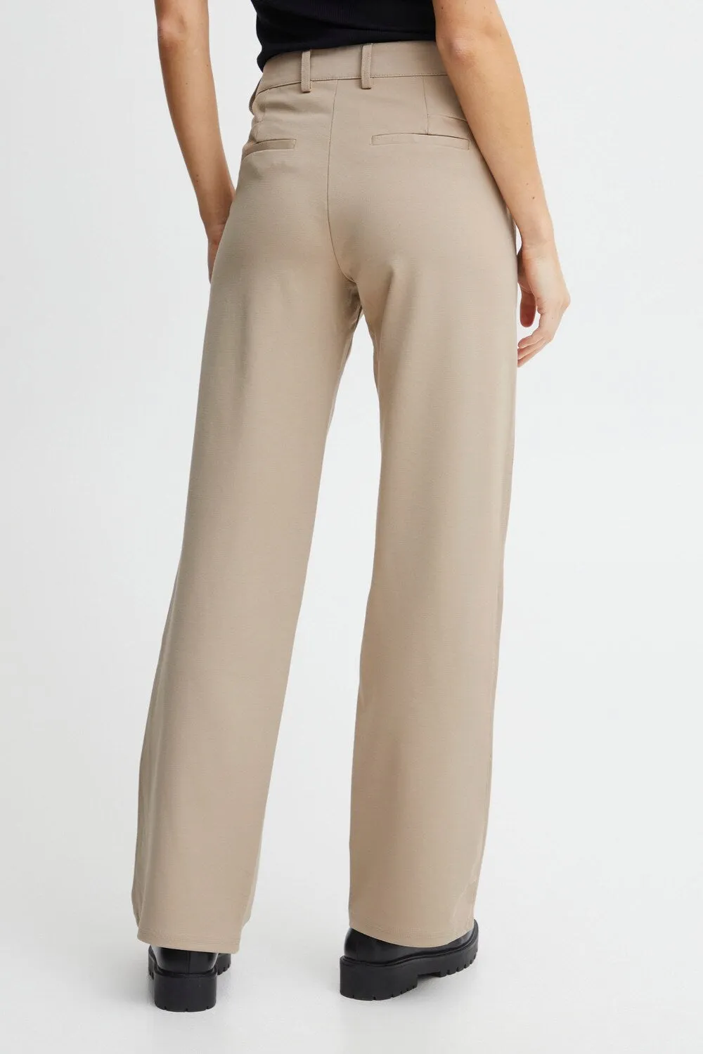 Fransa Tessa loose trousers, beige