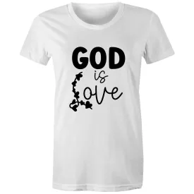 God is Love Women's Organic Christian Tee