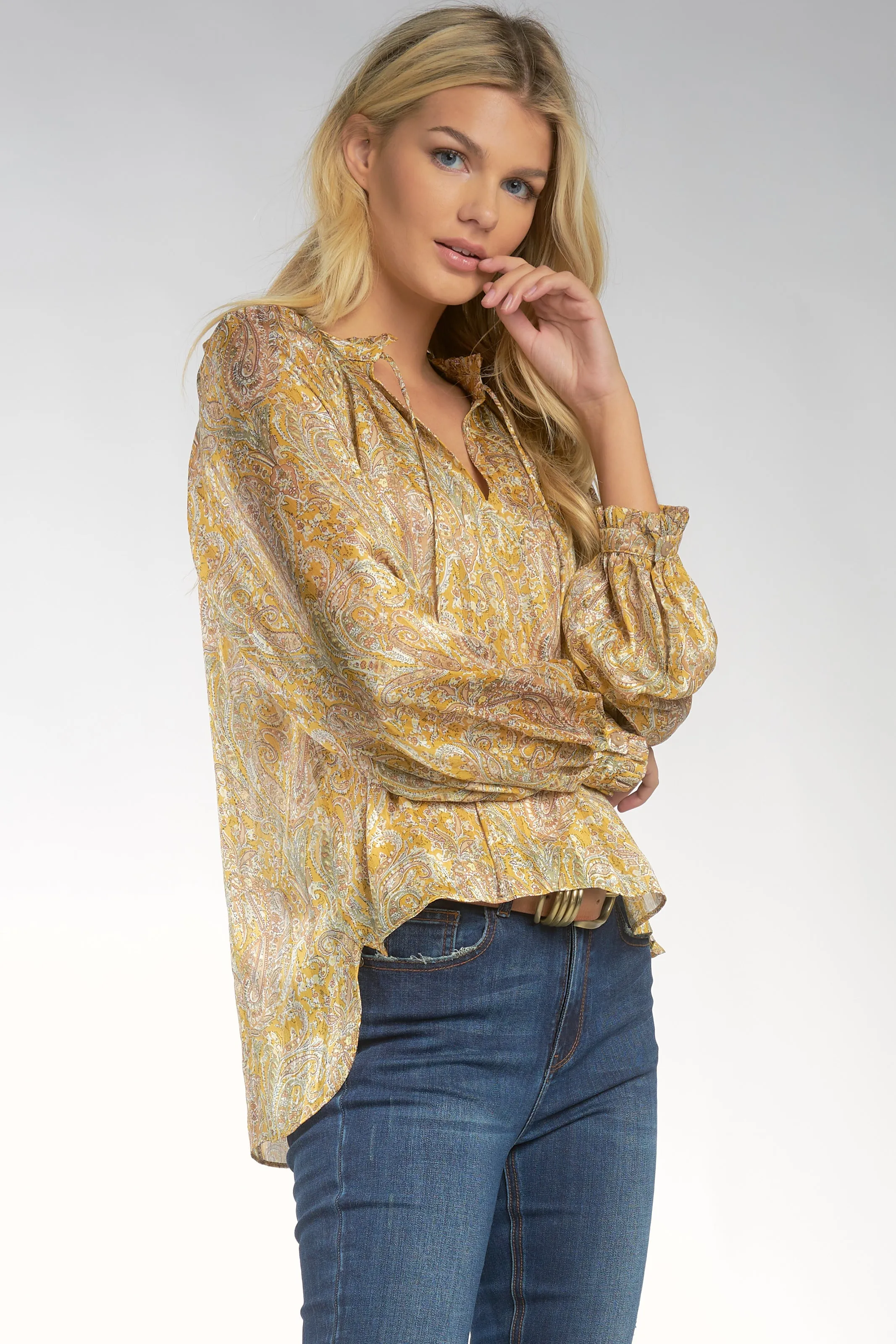 Gold Paisley Cera Top