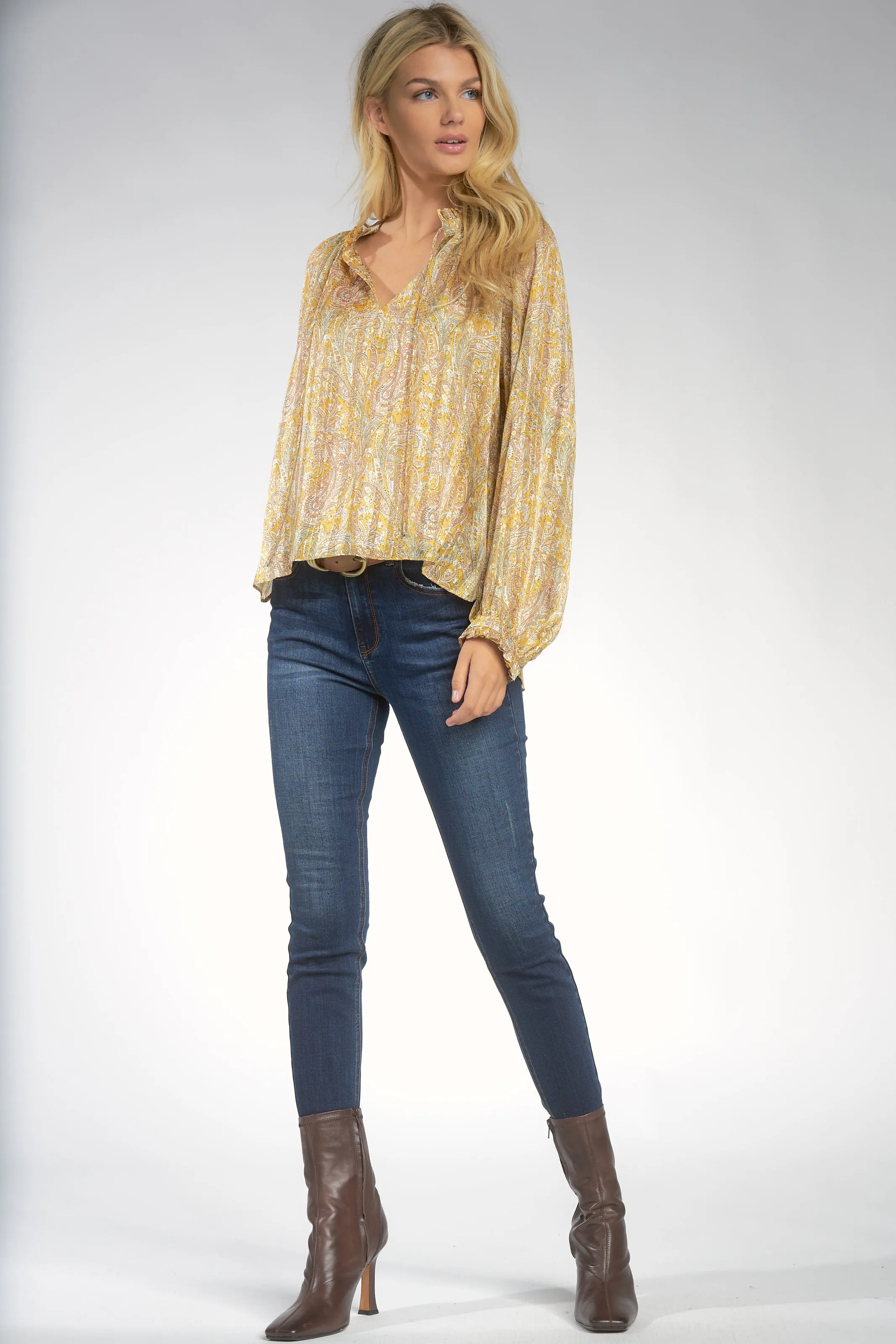Gold Paisley Cera Top
