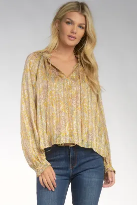 Gold Paisley Cera Top