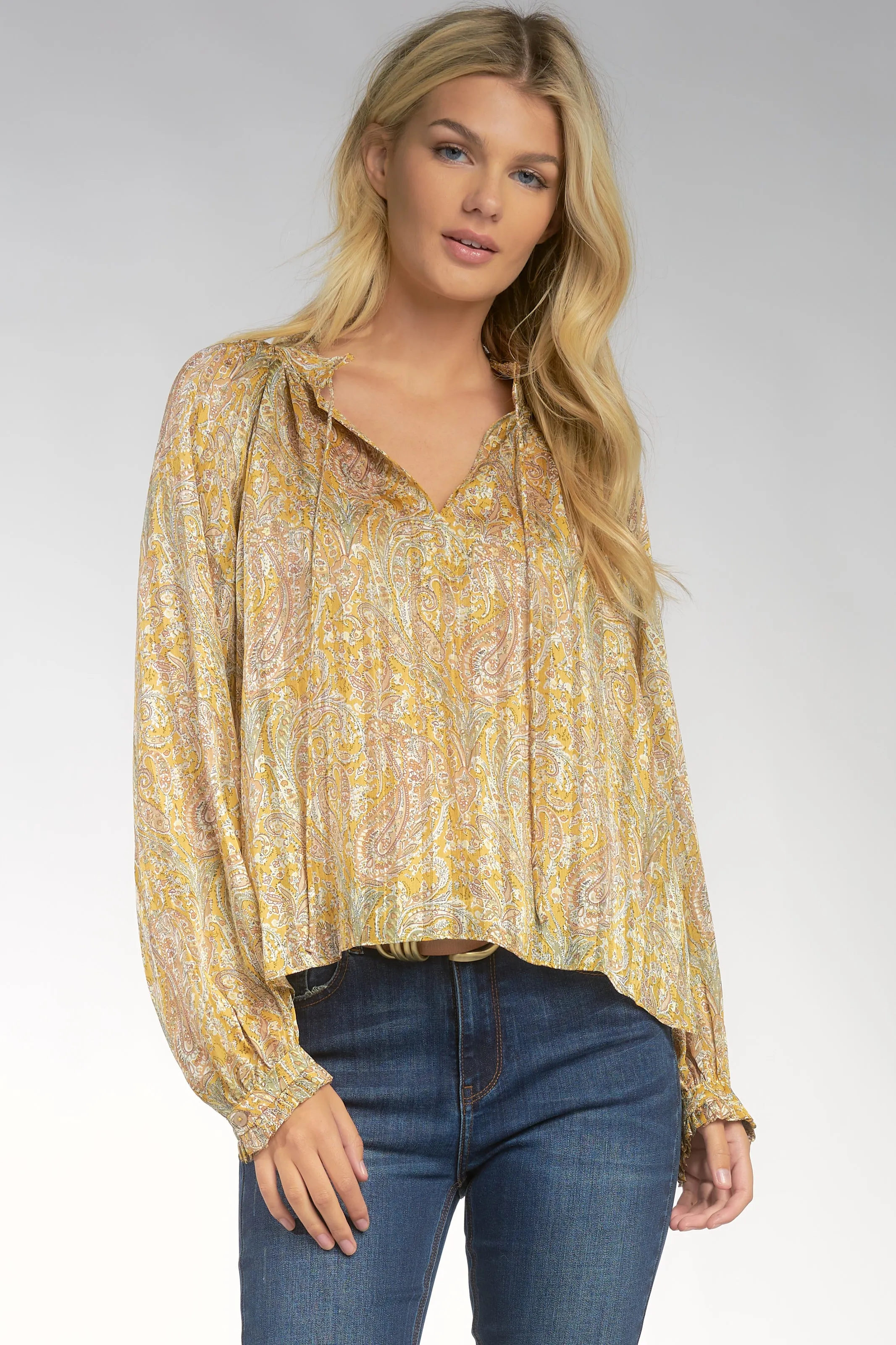 Gold Paisley Cera Top
