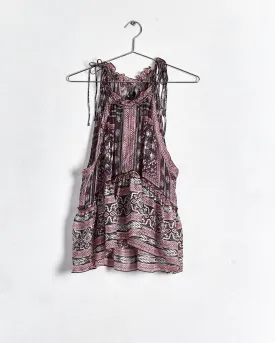 Isabel Marant 'easton' halter tie top, pink & purple, 10