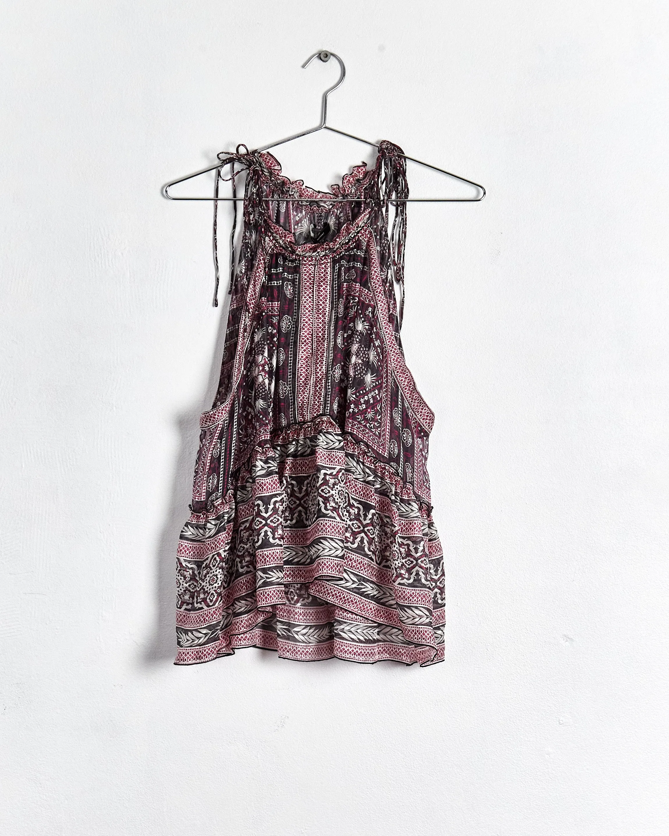 Isabel Marant 'easton' halter tie top, pink & purple, 10