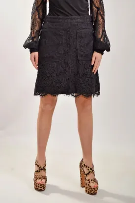 Lace Lined A Line Skirt