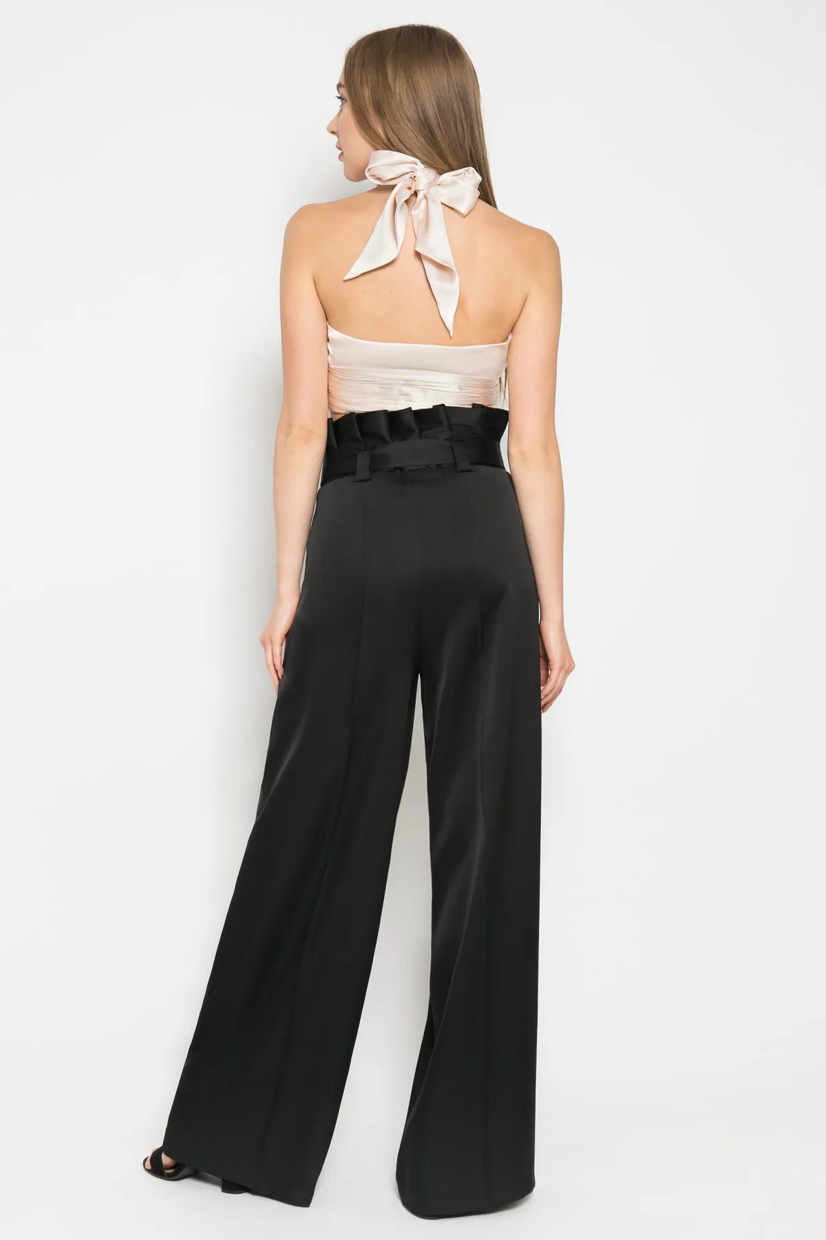 LARA SILK HALTER TOP