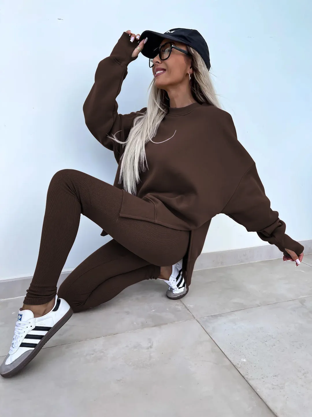 Loose Sweater & Trousers Two Piece