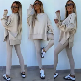 Loose Sweater & Trousers Two Piece