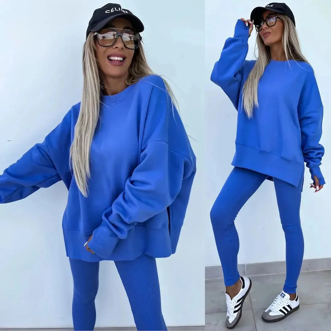 Loose Sweater & Trousers Two Piece