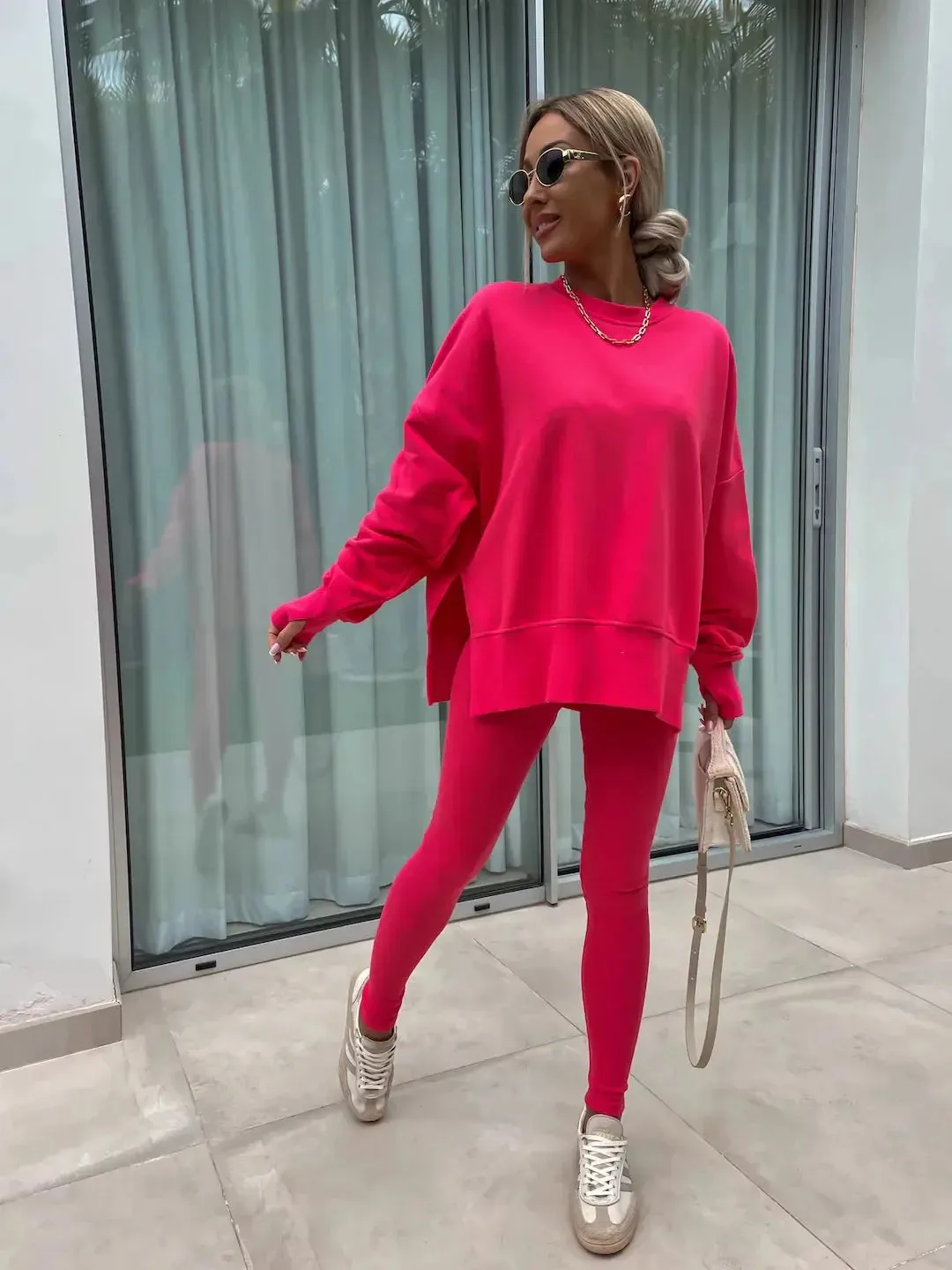 Loose Sweater & Trousers Two Piece