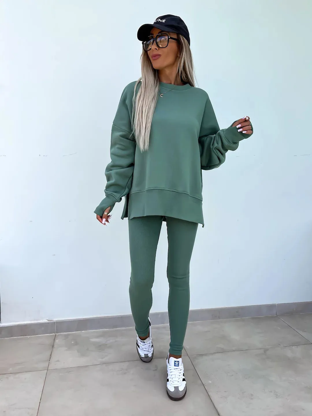 Loose Sweater & Trousers Two Piece