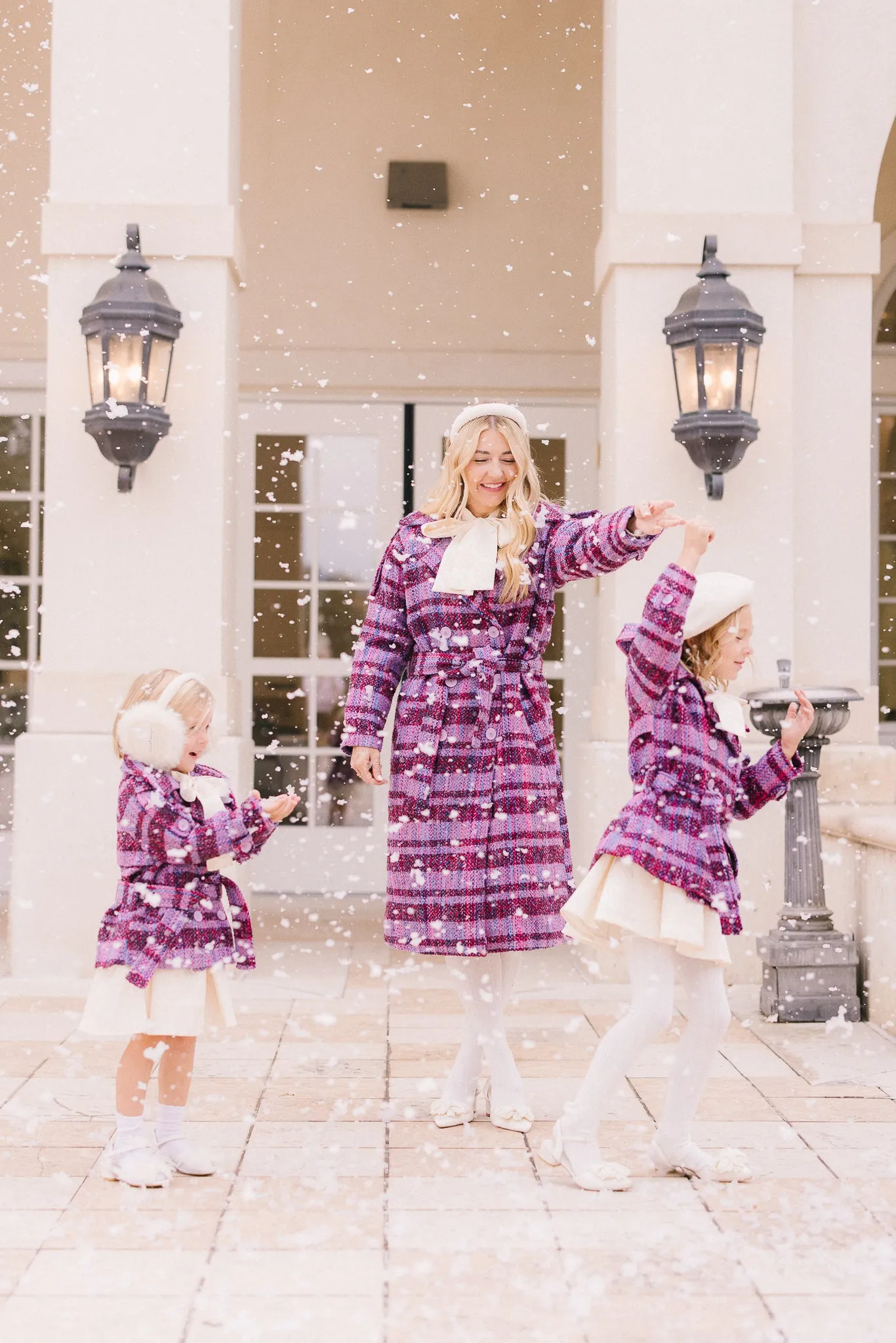 Mini Holly Plaid Coat in Violet - FINAL SALE