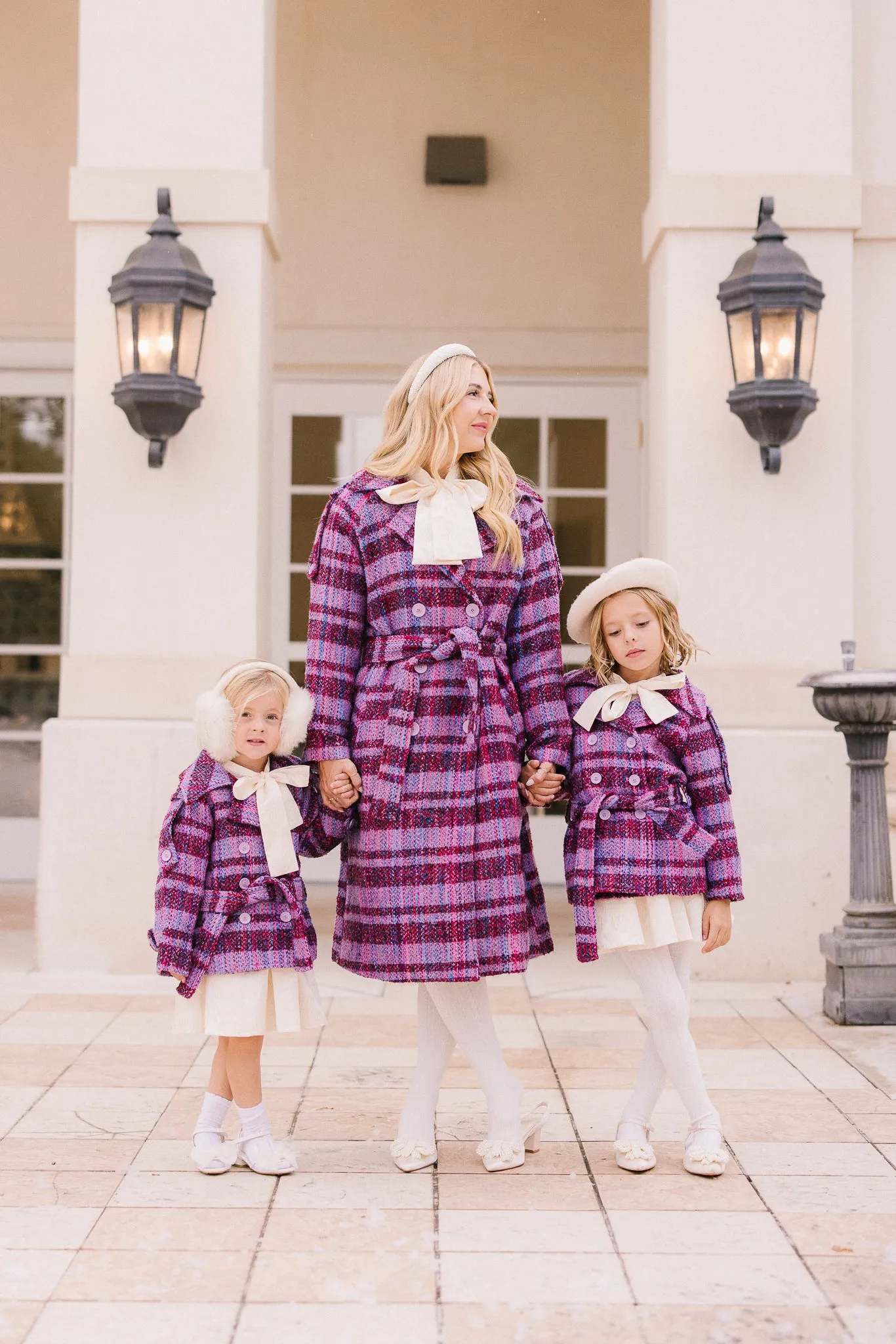 Mini Holly Plaid Coat in Violet - FINAL SALE