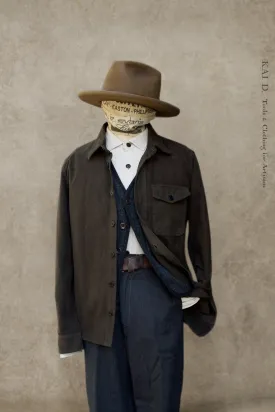 Moleskin Over Shirt -Chocolate - S, M, L, XL