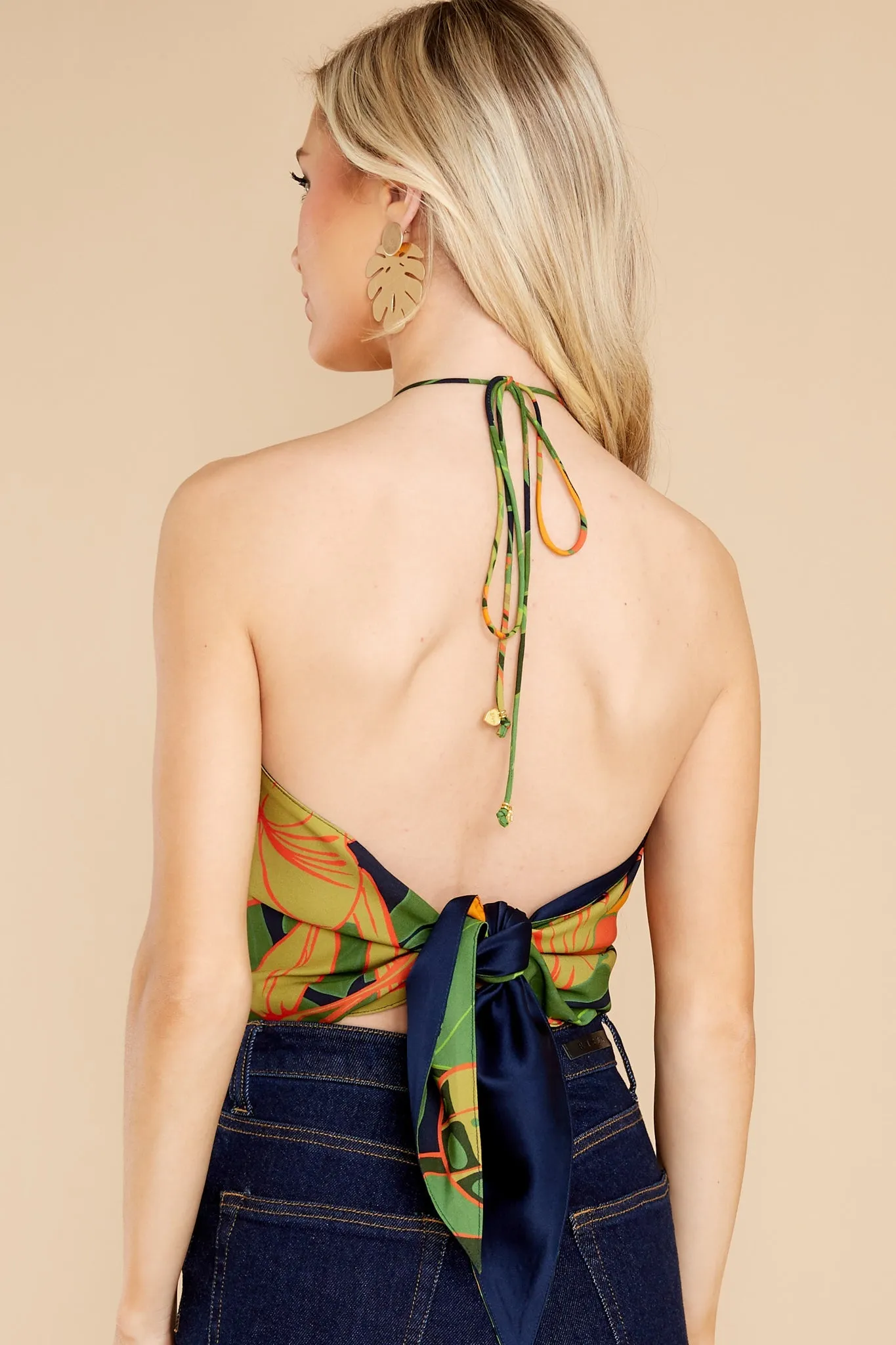 Navy Tulum Halter Top